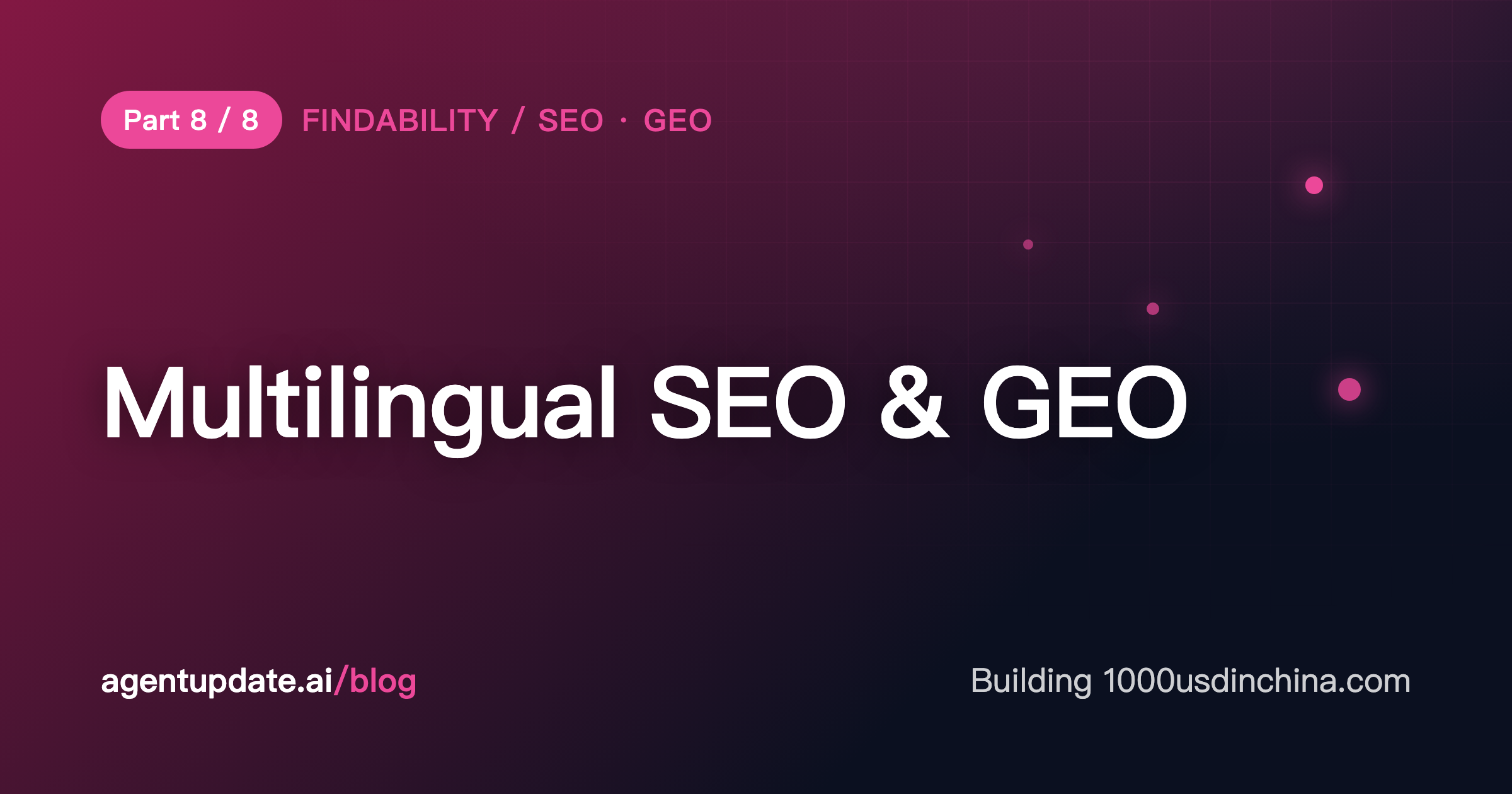 1000usdinchina.com Dev Retrospective (8) - Multilingual SEO & GEO: Sitemaps, llms.txt and AI-Citation