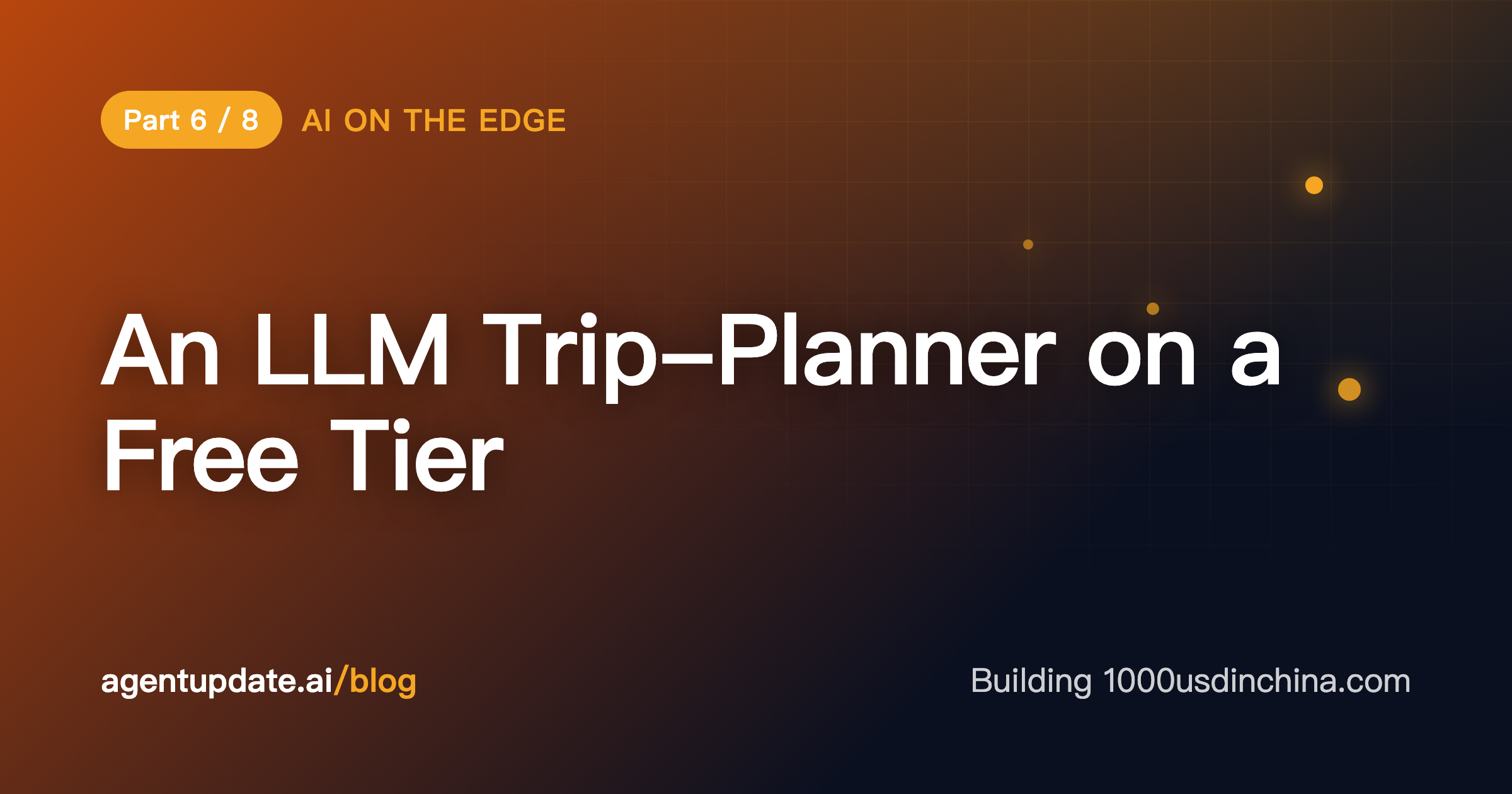 1000usdinchina.com Dev Retrospective (6) - LLM Trip-Planner on a Free Tier: Qwen + Workers AI